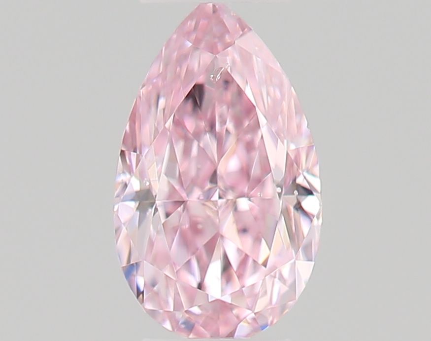 Pear Fancy Intense Purplish Pink Natural Diamond 0.14ct loose diamond