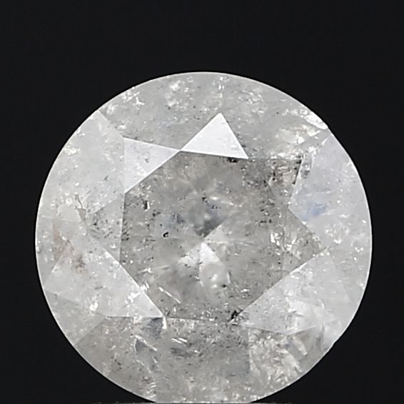 Round Salt And Pepper Natural Diamond 2.35ct VS1 loose diamond