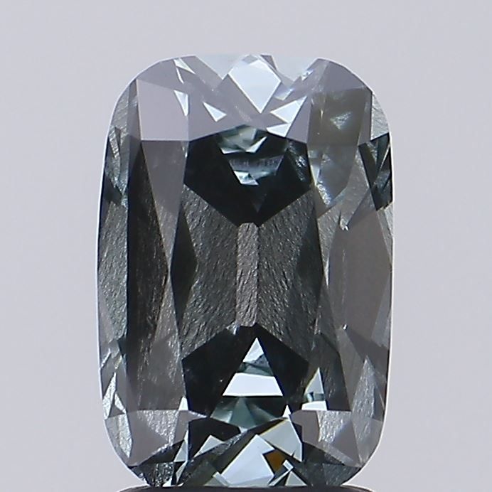 Cushion Fancy Light Blueish Gray Lab-grown Diamond 2.01ct I1 loose diamond