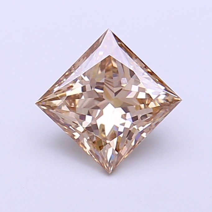 Princess Fancy Light Brown Lab-grown Diamond 1.2ct VVS2 loose diamond
