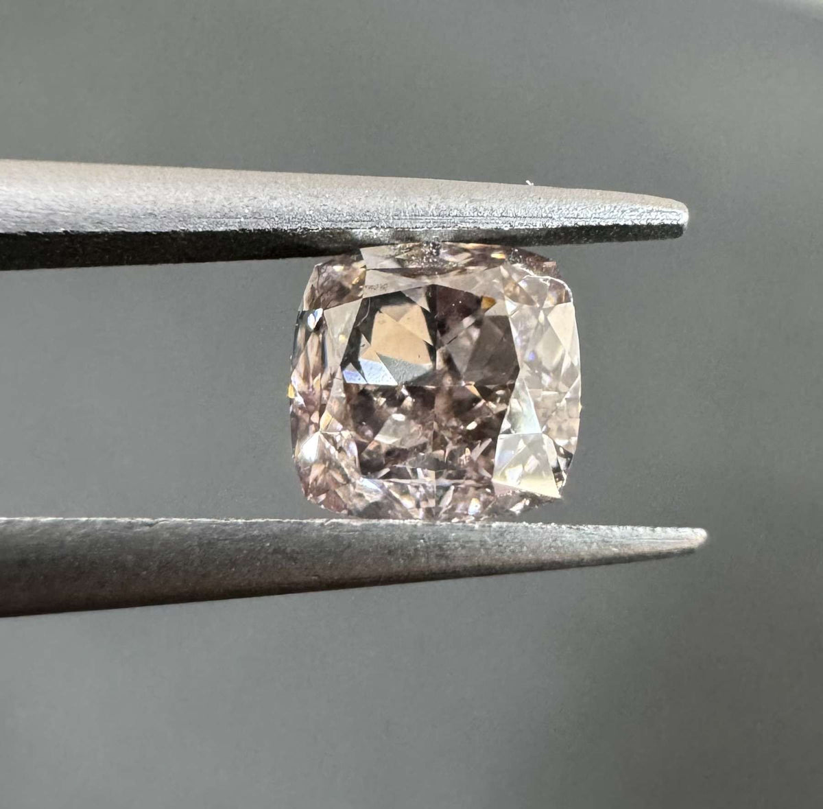 Cushion Fancy Pink Brown Natural Diamond 0.68ct VS2 loose diamond