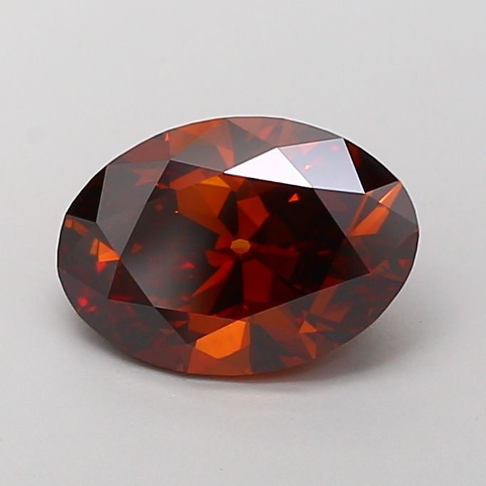 Oval Fancy Brown Orange Lab-grown Diamond 2.22ct VVS2 loose diamond
