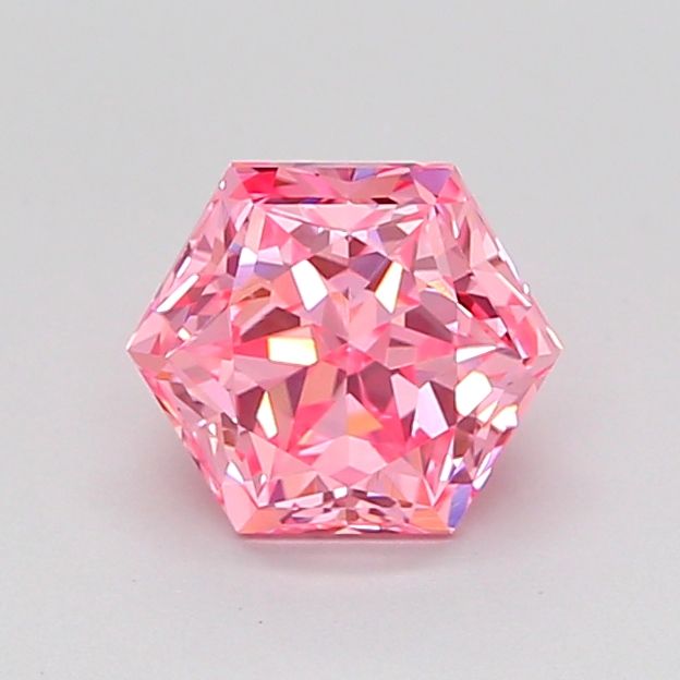 Hexagonal Fancy Vivid Pink Lab-grown Diamond 1.04ct VVS2 loose diamond
