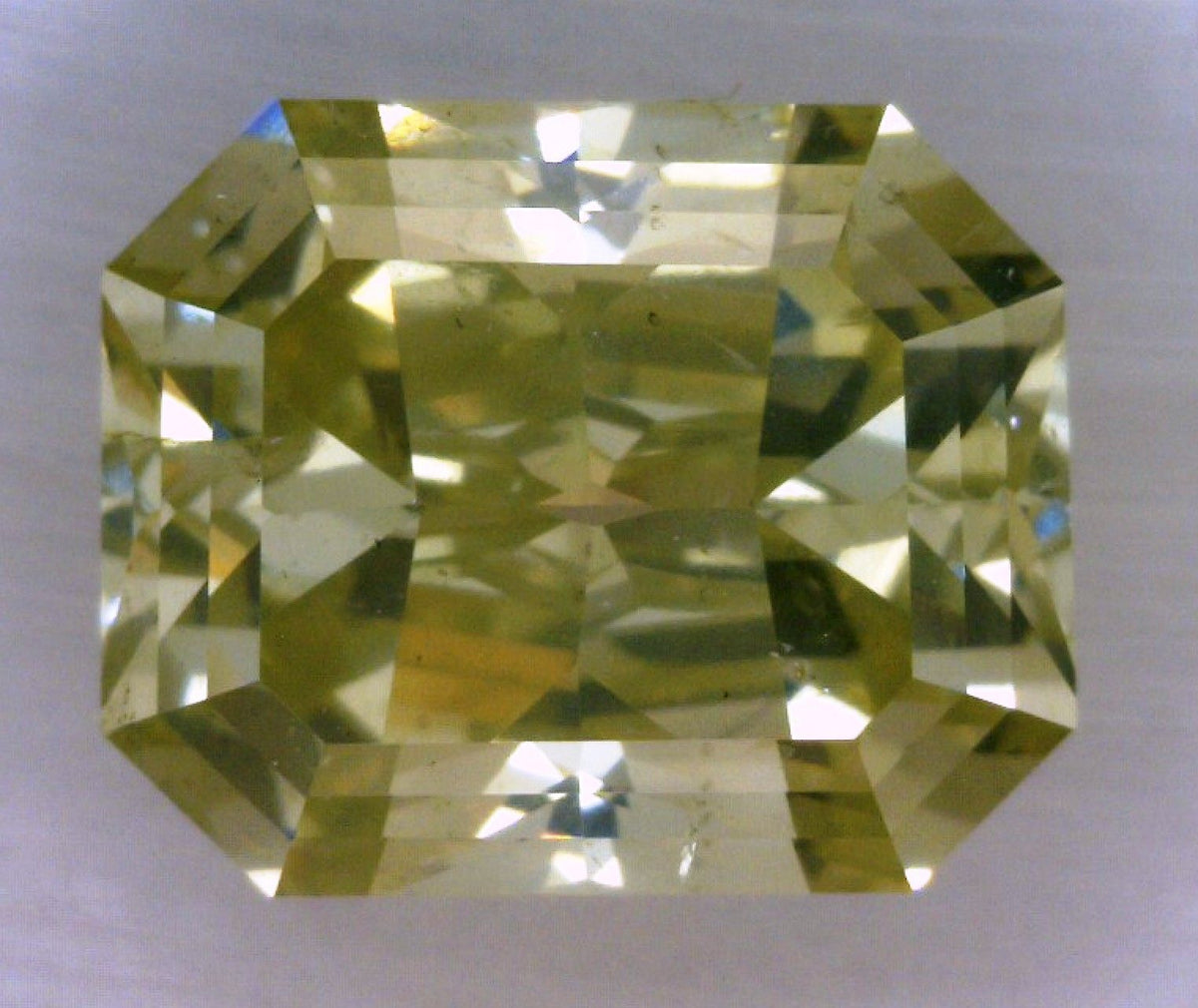 Radiant Fancy Light Brownish Greenish Yellow Natural Diamond 1ct SI2 loose diamond
