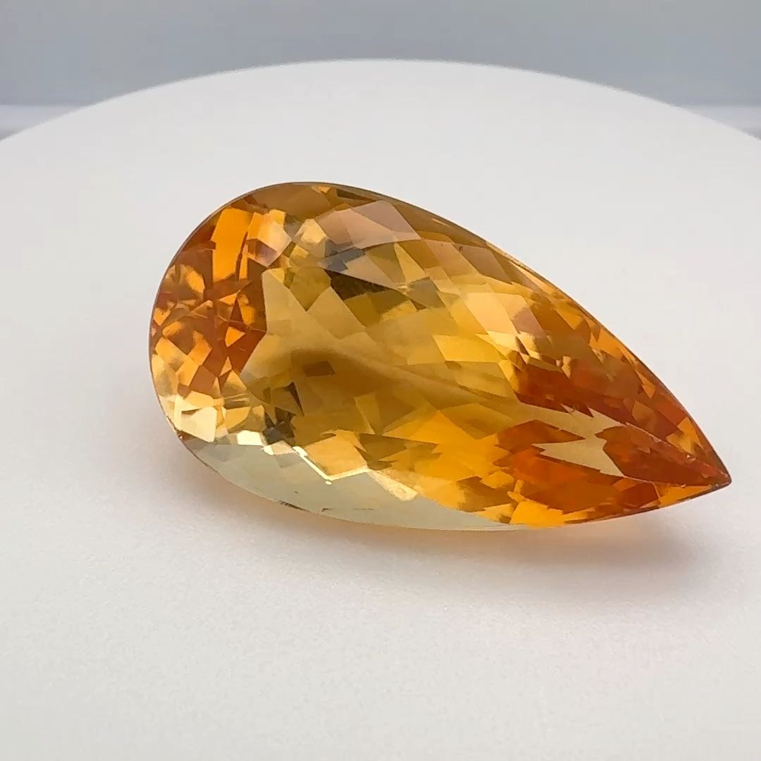Pear Orange Citrine 18.5ct loose gemstone