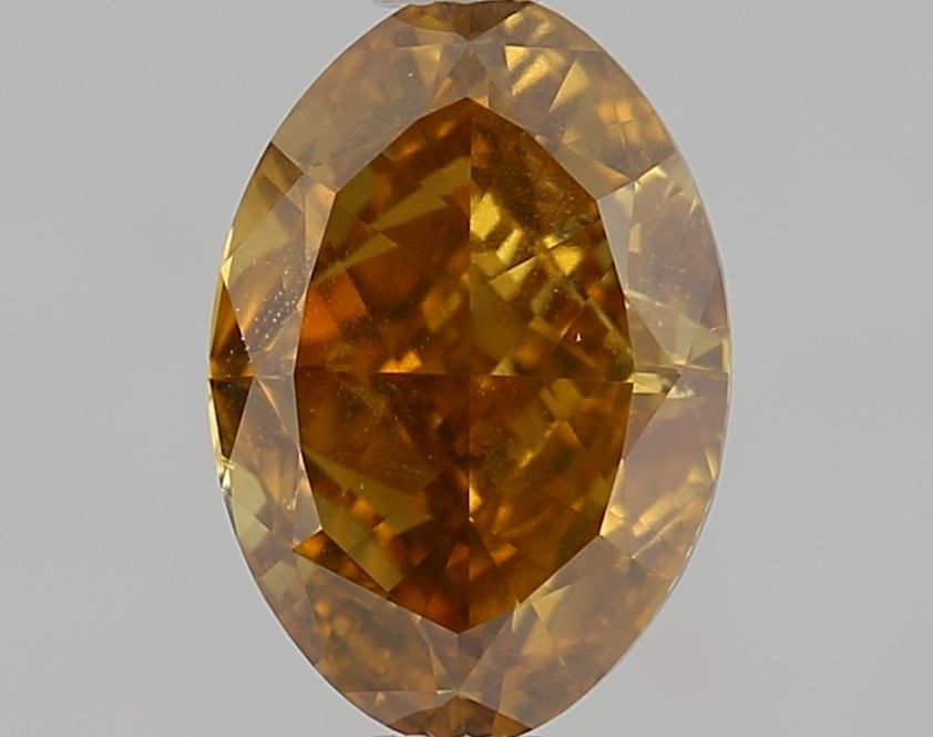 Oval Fancy Deep Brown Orange Natural Diamond 1ct I1 loose diamond