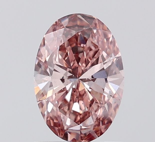Oval Fancy Pinkish Brown Lab-grown Diamond 1.03ct SI1 loose diamond