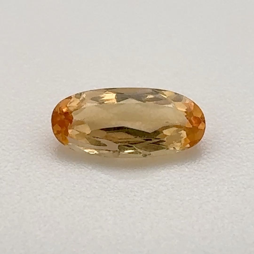 Oval Orange Topaz 0.51ct loose gemstone
