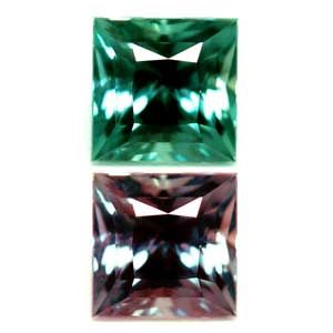 Square Green Alexandrite 0.13ct loose gemstone