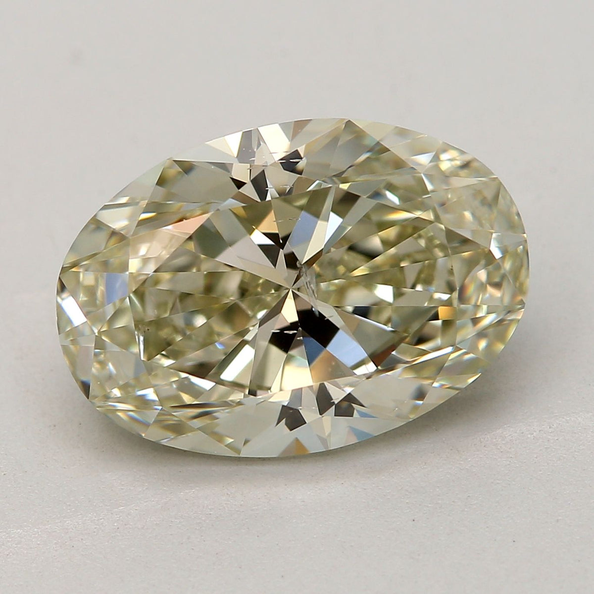 Oval Fancy Grayish Yellowish Green Natural Diamond 2.5ct SI2 loose diamond