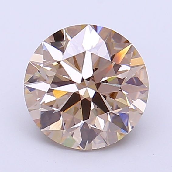 Round Very Light Brown Lab-grown Diamond 1.51ct VVS2 loose diamond