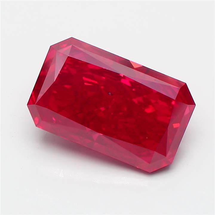 Radiant Fancy Vivid Red Lab-grown Diamond 5.1ct SI1 loose diamond