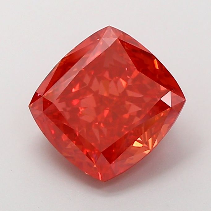 Cushion Fancy Vivid Red Lab-grown Diamond 3.15ct VS1 loose diamond