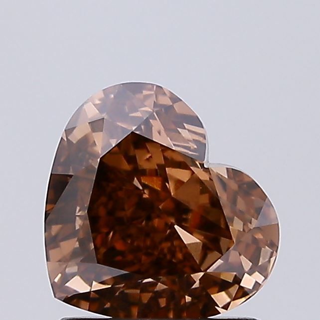 Heart Fancy Brown Lab-grown Diamond 1.22ct VVS2 loose diamond