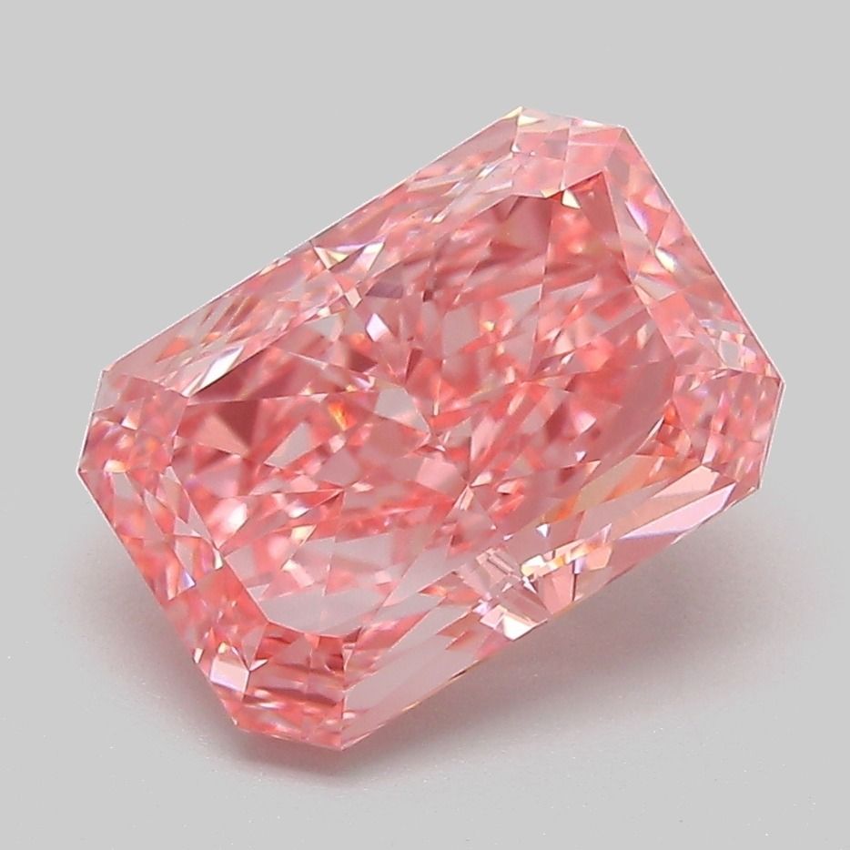 Radiant Fancy Vivid Pink Lab-grown Diamond 3.14ct VS1 loose diamond