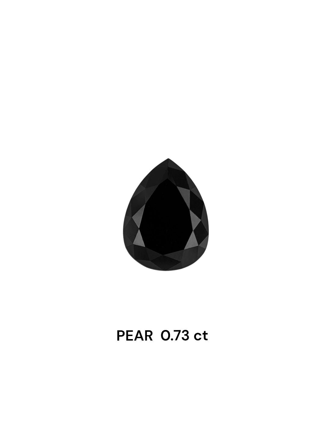 Pear Fancy Black Natural Diamond 0.73ct VVS2 loose diamond