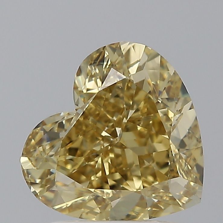 Heart Fancy Brownish Yellow Natural Diamond 2ct VS2 loose diamond
