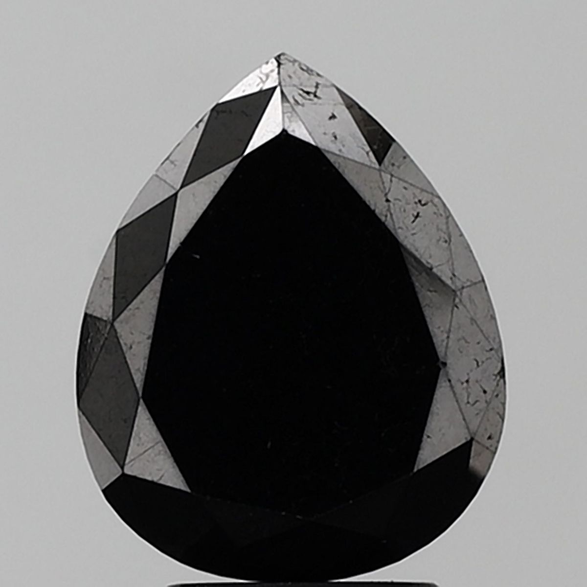 Pear Black Natural Diamond 4.6ct VS1 loose diamond
