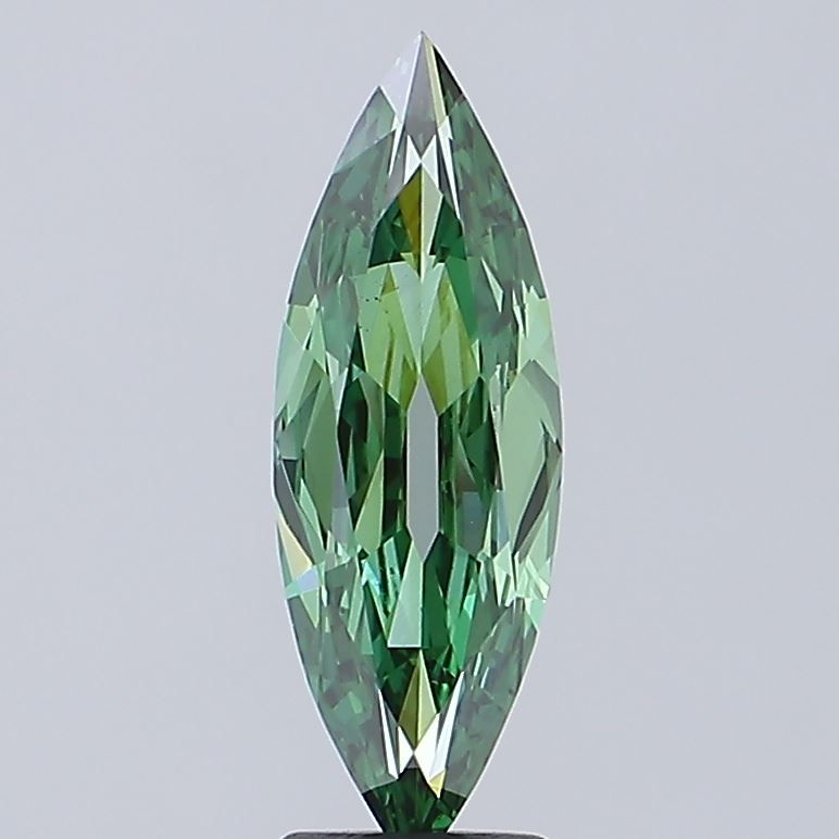 Marquise Fancy Vivid Green Lab-grown Diamond 2.3ct VS1 loose diamond