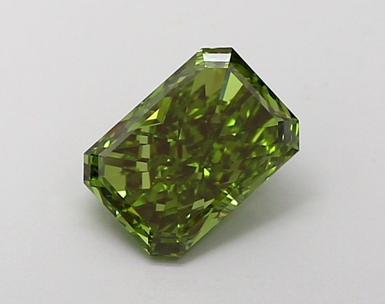 Radiant Fancy Vivid Green Lab-grown Diamond 1.58ct VVS2 loose diamond