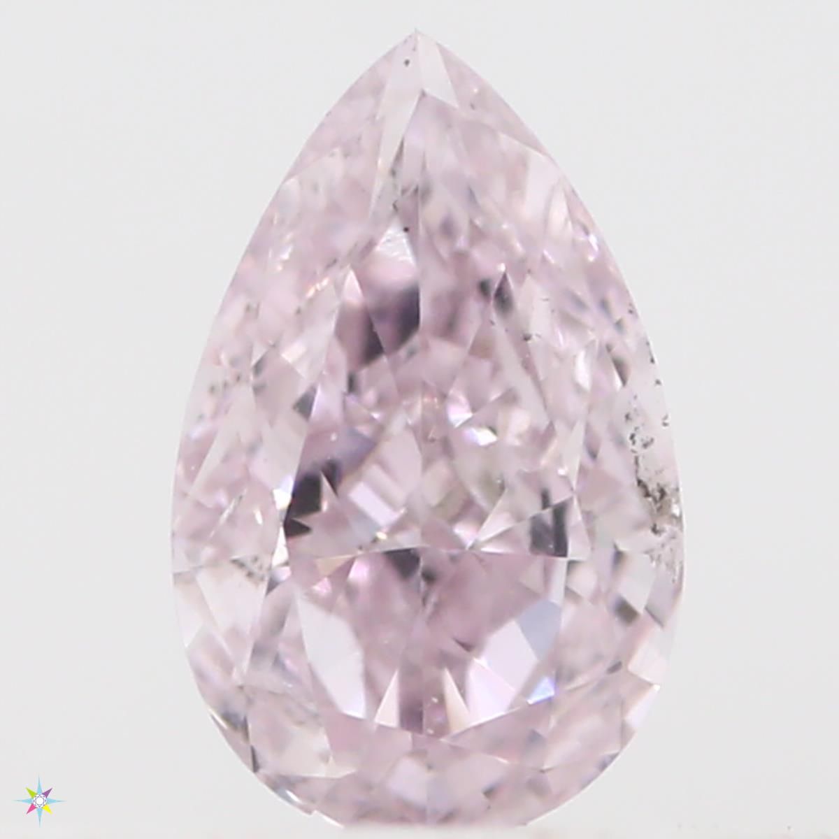 Pear Fancy Purplish Pink Natural Diamond 0.19ct SI1 loose diamond