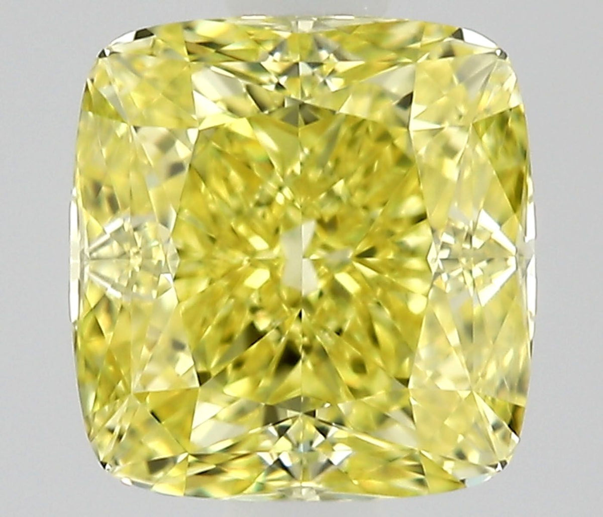 Cushion Fancy Intense Yellow Natural Diamond 1.3ct VVS2 loose diamond