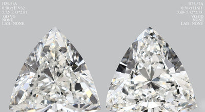 Triangular Natural Diamond 0.50ct H VS1