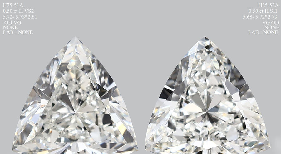 Triangular Natural Diamond 0.50ct H VS1