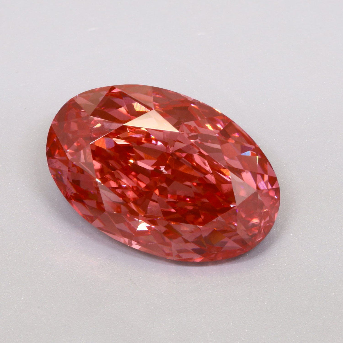 Oval Fancy Vivid Red Lab-grown Diamond 10.04ct VS2 loose diamond