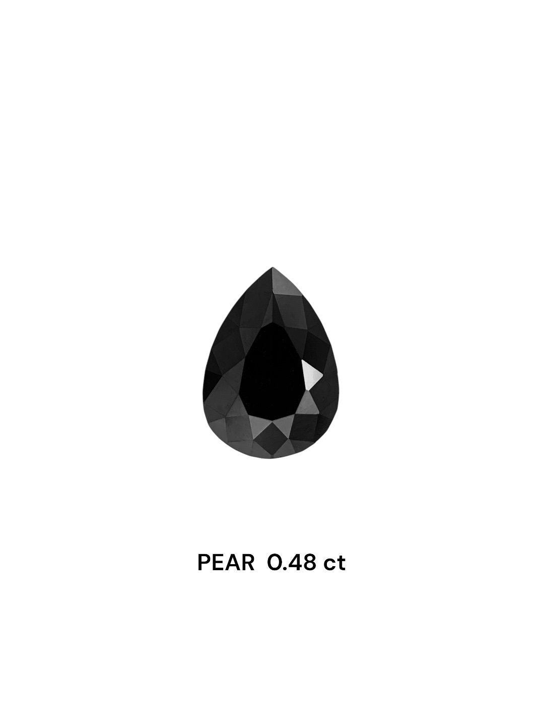 Pear Fancy Black Natural Diamond 0.48ct VVS2 loose diamond
