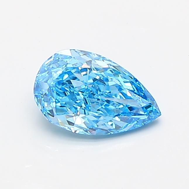 Pear Fancy Vivid Blue Lab-grown Diamond 0.6ct VVS1 loose diamond