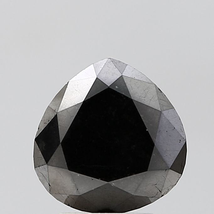 Pear Black Natural Diamond 3.22ct VVS2 loose diamond