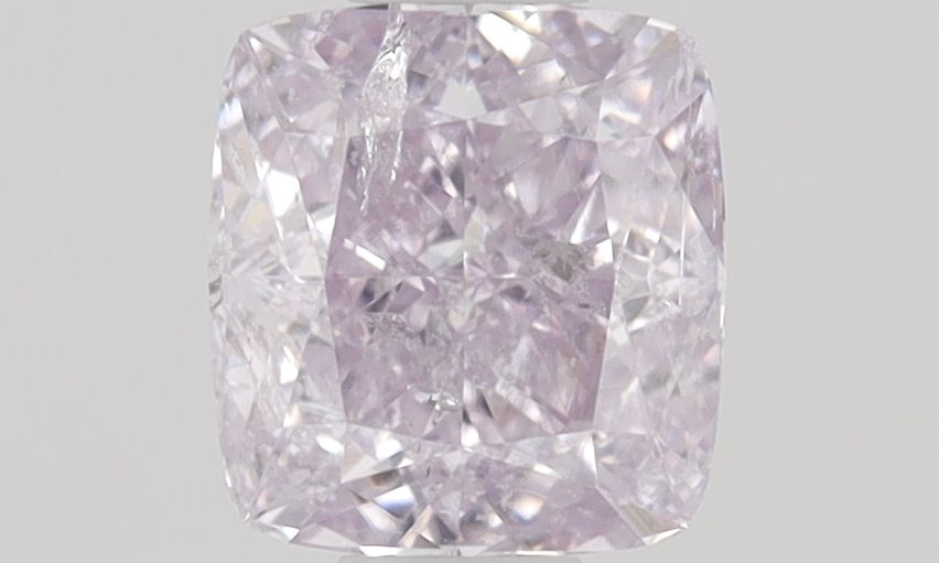 Cushion Fancy Pink Purple Natural Diamond 0.52ct I2 loose diamond