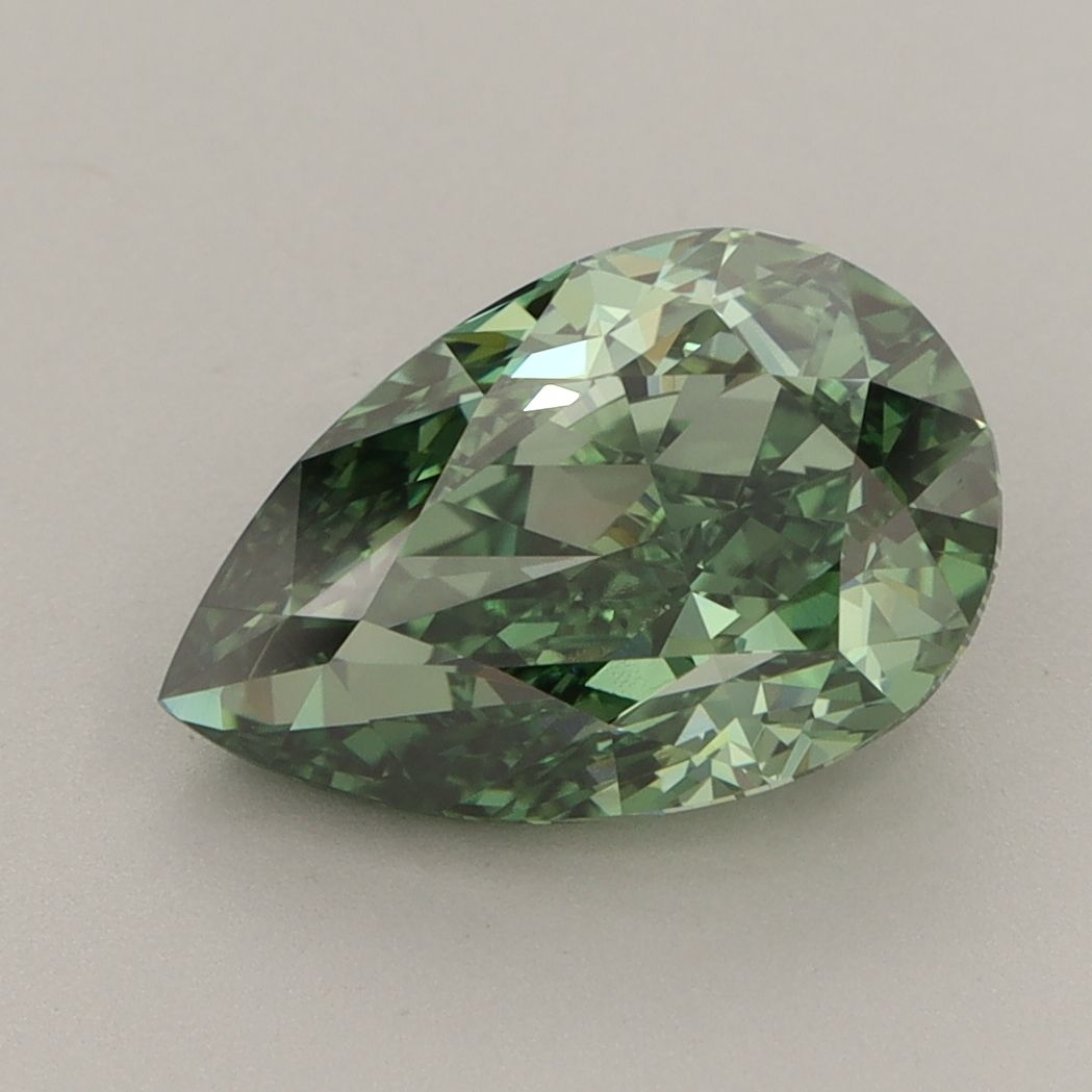 Pear Fancy Vivid Green Lab-grown Diamond 3.19ct VVS2 loose diamond