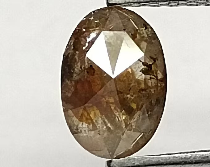 Oval Salt And Pepper Natural Diamond 0.58ct I3 loose diamond