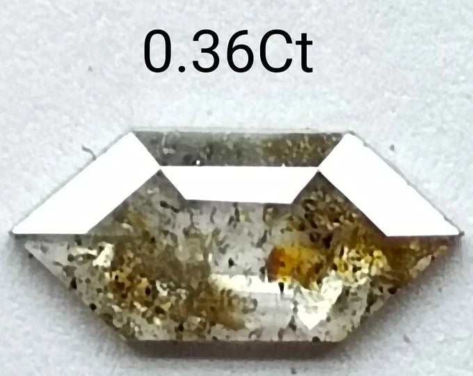 Hexagonal Salt And Pepper Natural Diamond 0.36ct I3 loose diamond