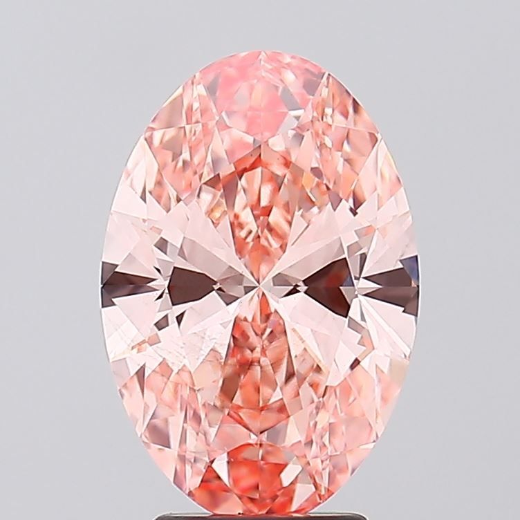 Oval Fancy Vivid Pink Lab-grown Diamond 3.53ct VS2 loose diamond