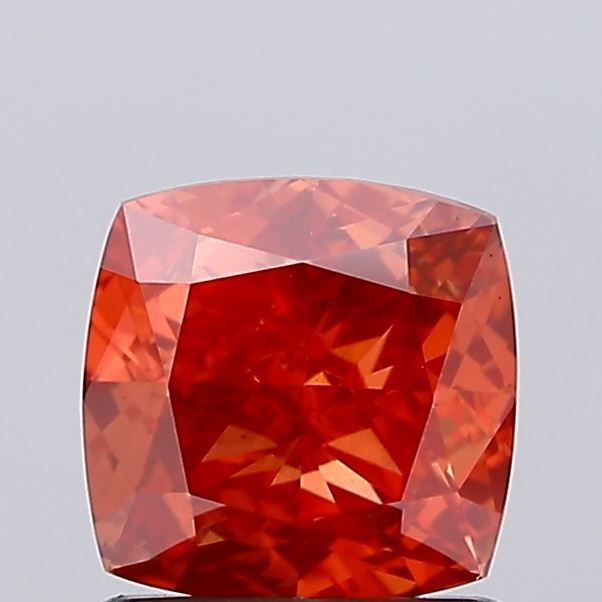 Cushion Fancy Vivid Orange Lab-grown Diamond 1.29ct VS1 loose diamond