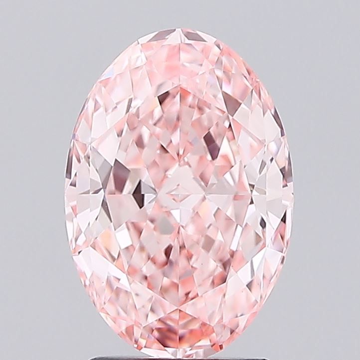 Oval Fancy Vivid Pink Lab-grown Diamond 2.57ct VS1 loose diamond