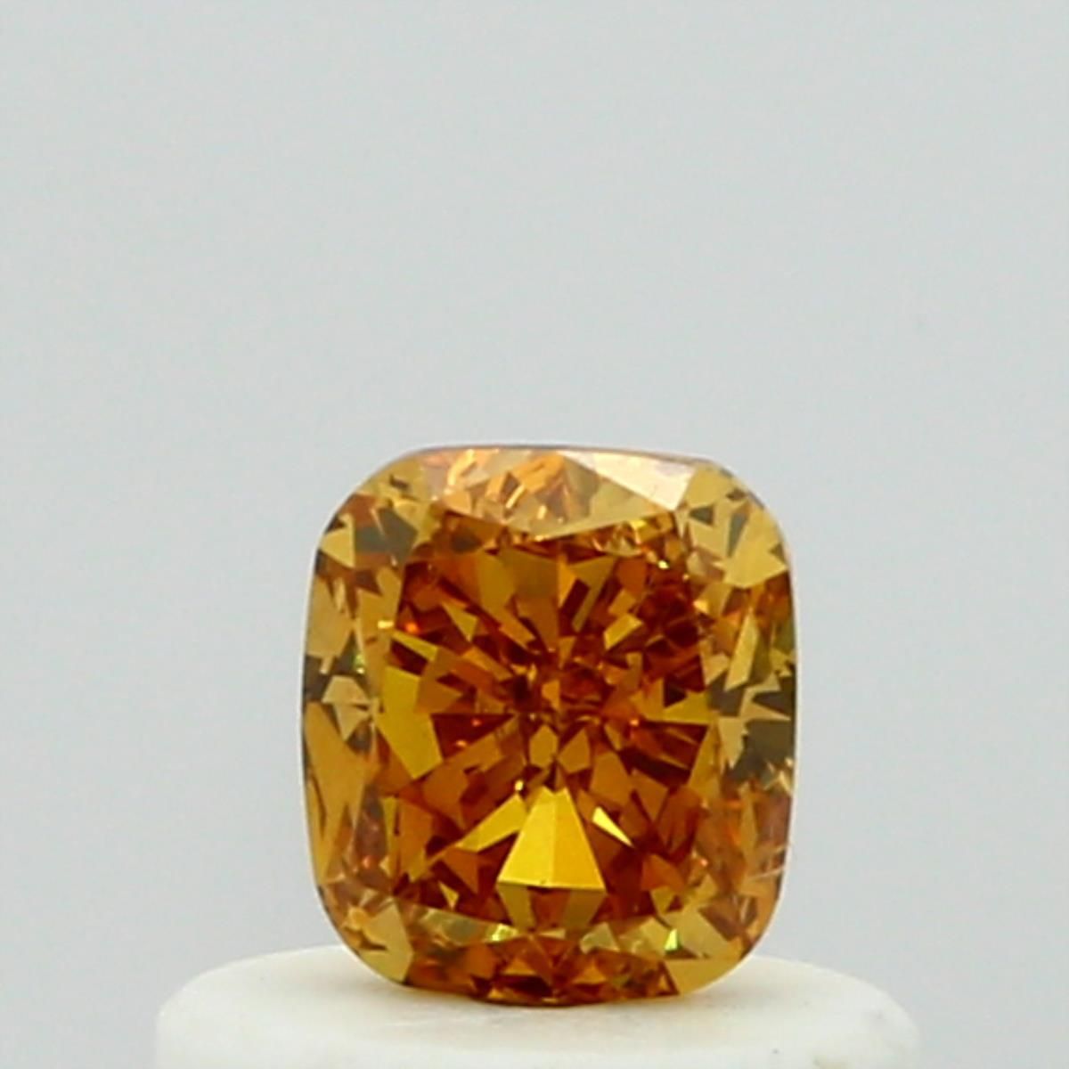 Cushion Fancy Deep Yellow Orange Natural Diamond 0.4ct VS1 loose diamond