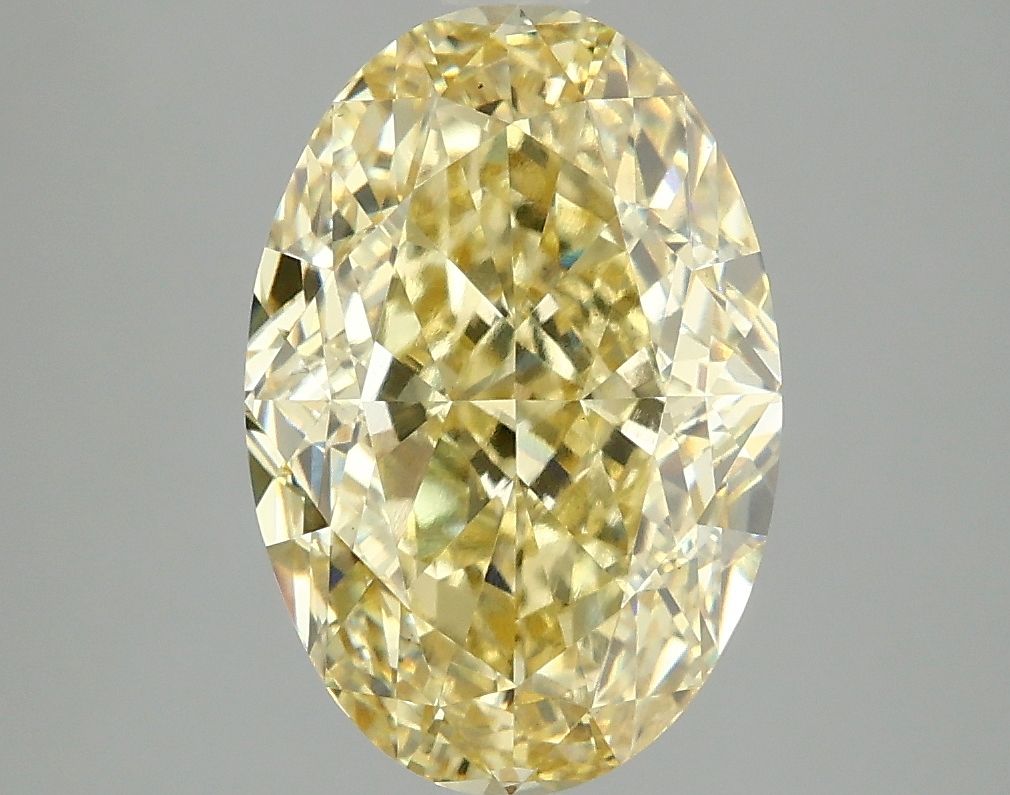 Oval Fancy Intense Yellow Lab-grown Diamond 4.09ct VS1 loose diamond