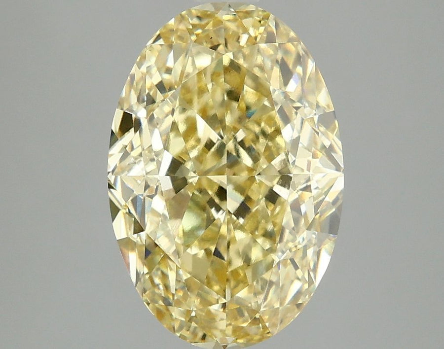 Oval Fancy Intense Yellow Lab-grown Diamond 4.09ct VS1 loose diamond