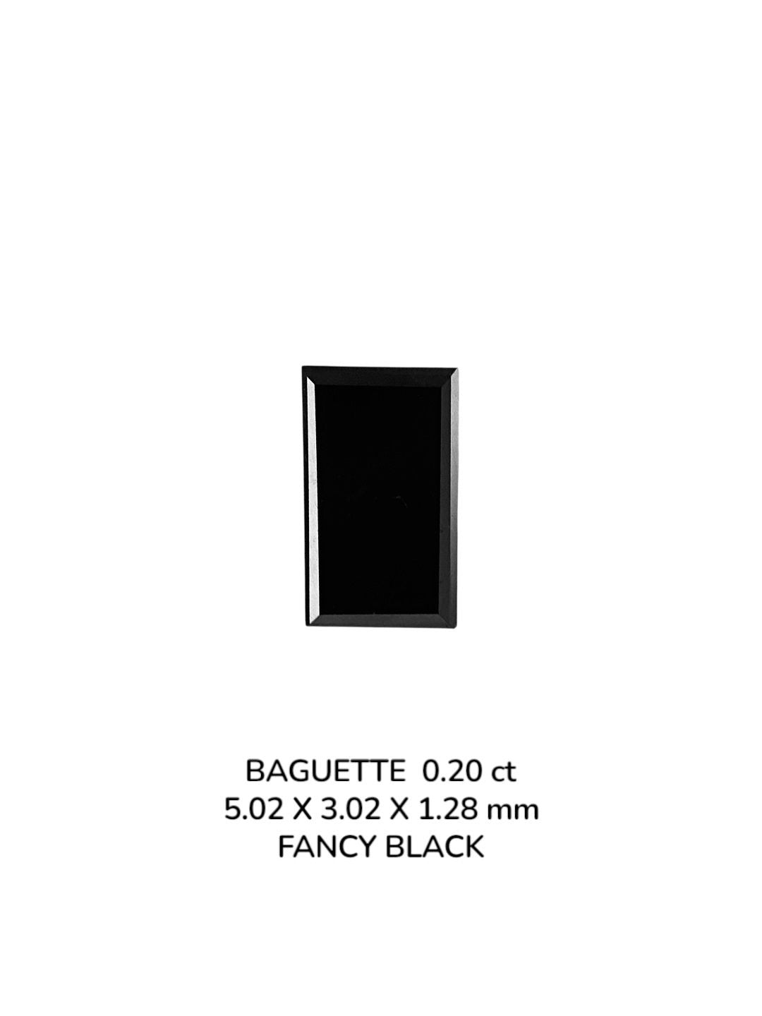 Baguette Fancy Black Natural Diamond 0.2ct VVS2 loose diamond