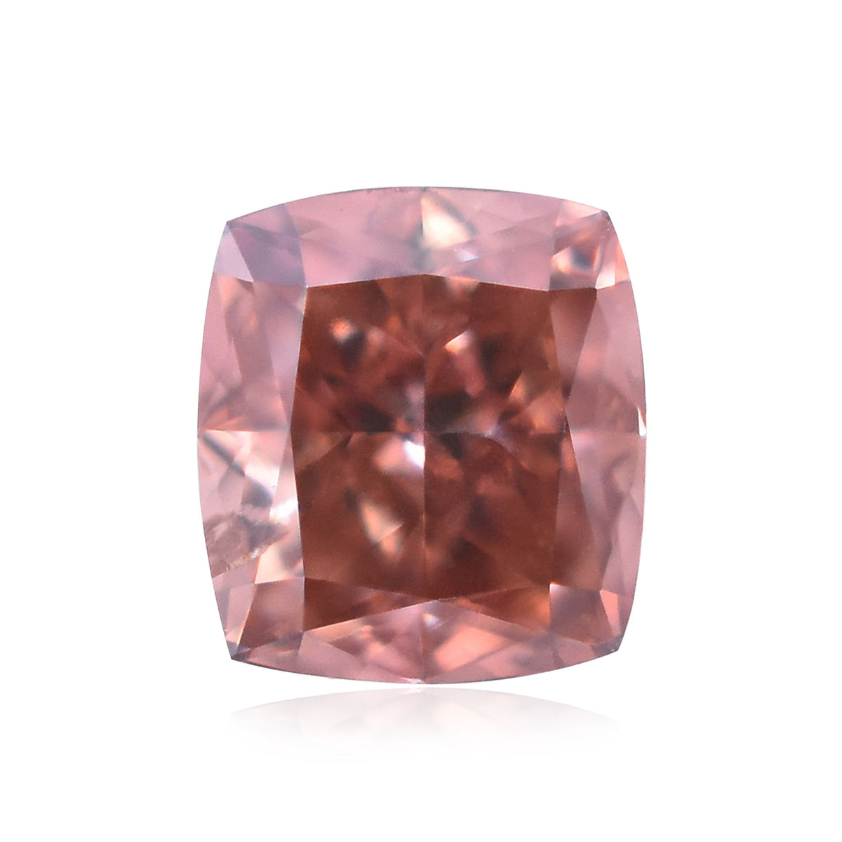 Cushion Fancy Deep Orangey Pink Natural Diamond 0.11ct loose diamond