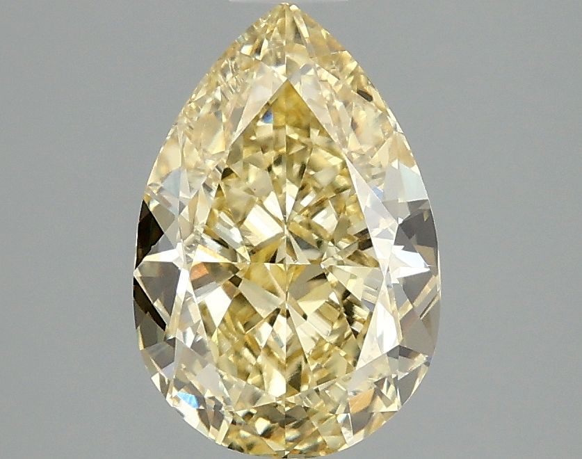 Pear Fancy Intense Yellow Lab-grown Diamond 2.08ct VVS2 loose diamond