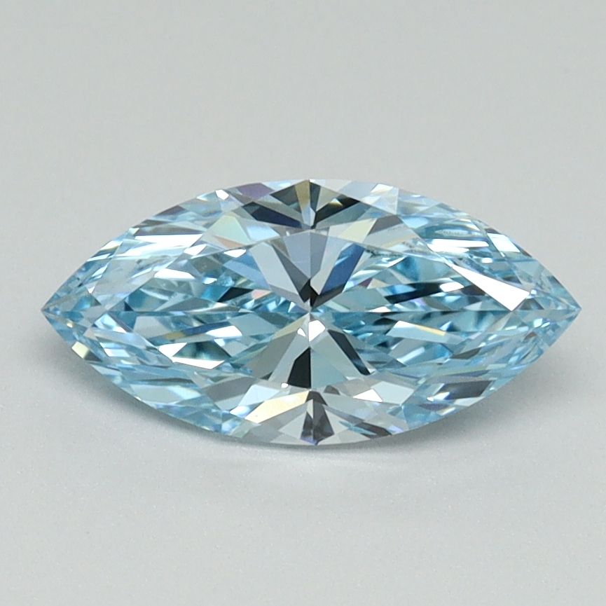 Marquise Fancy Vivid Blue Lab-grown Diamond 1ct VS2 loose diamond