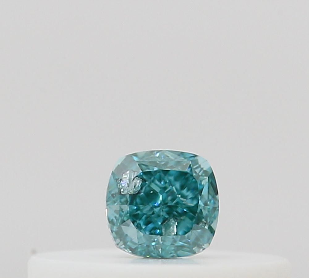 Cushion Fancy Vivid Blue Green Natural Diamond 0.1ct loose diamond