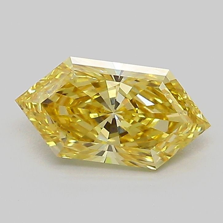 Hexagonal Fancy Intense Yellow Lab-grown Diamond 0.94ct VS1 loose diamond