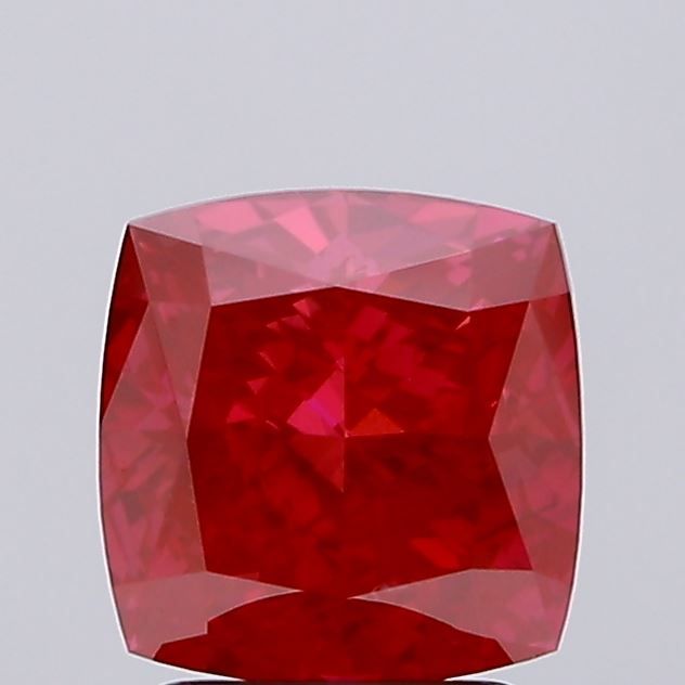 Cushion Fancy Vivid Red Lab-grown Diamond 2.2ct VVS2 loose diamond