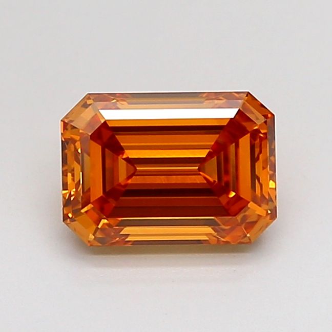 Emerald Fancy Vivid Orange Lab-grown Diamond 1.12ct VVS2 loose diamond